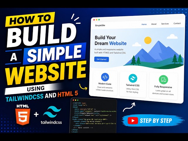 How to build a simple website using Tailwindcss and HTML 5