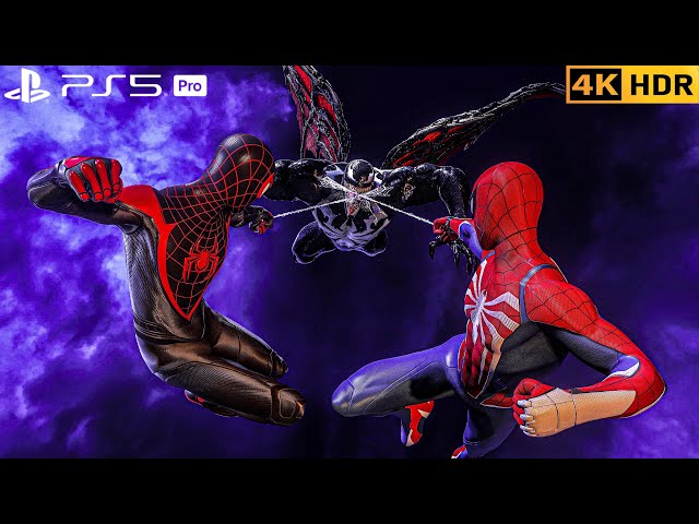 (PS5 PRO) Spidermen join to Fight Venom 4K HDR
