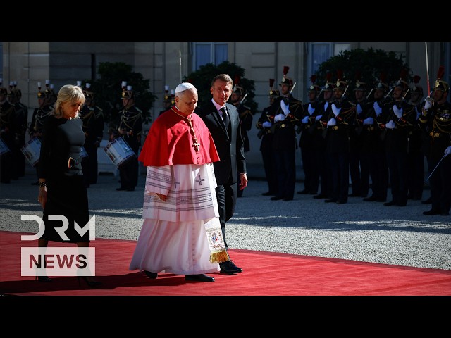 GRAND WELCOME: Macron Welcomes Pope Leo With Full Guard of Honour at Élysée Palace in Paris | AK1B