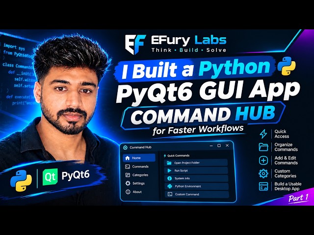 I Built a Python Command Hub | PyQt6 GUI App for Faster Workflows