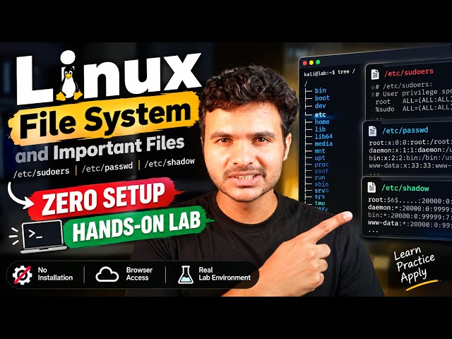 Linux for Hackers 101 | Cybersecurity | Zero Setup | Hands On Lab