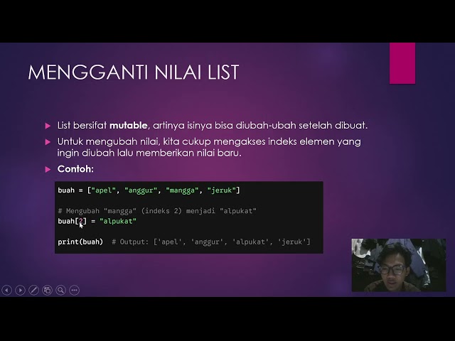 Mengenal List & Array | Pemrograman Dasar Python