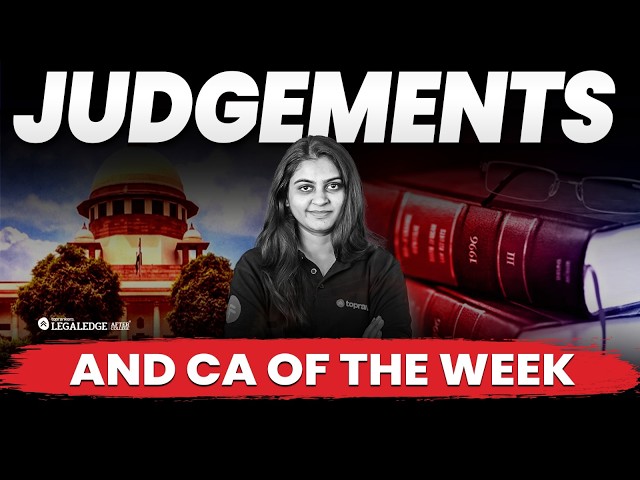 Supreme Court Most Important Weekly Judgments 2027 | Legal Current Affairs | 1-6 Feb  #scjudgment