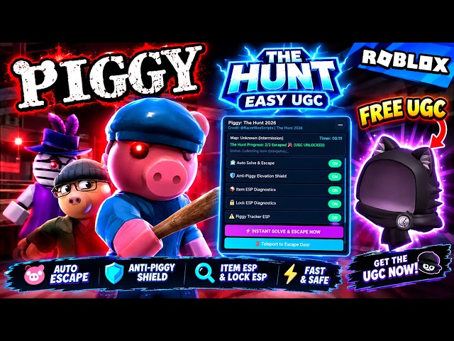 [THE HUNT] Piggy OP SCRIPT (EASY UGC - AUTO BADGE A-Z) | *PASTEBIN*