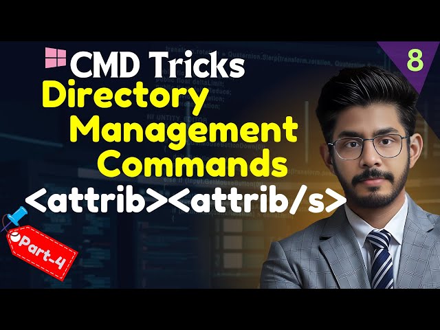 Directory management commands | attrib command | attrib cmd |  File and Directory Management|Part-4