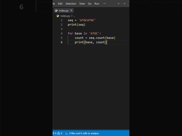 How to Count DNA Bases in Python | Bioinformatics 🧬
