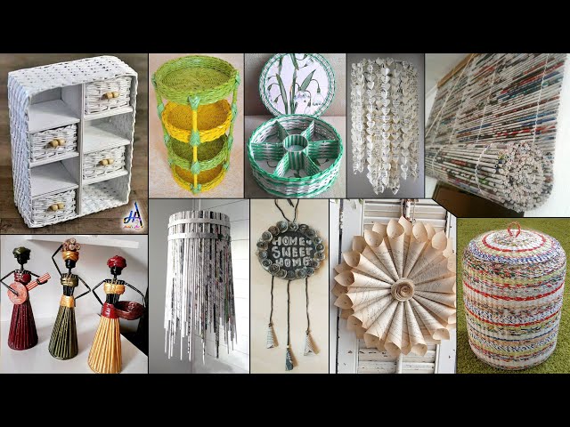 News Paper Craft... Personal & Home Useful DIY Room Decor & Organization Ideas