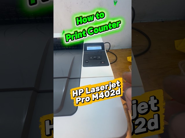 How Many Pages Has Your HP LaserJet Pro M402 Printed? Check the Counter Fast! #printer #hpprinter