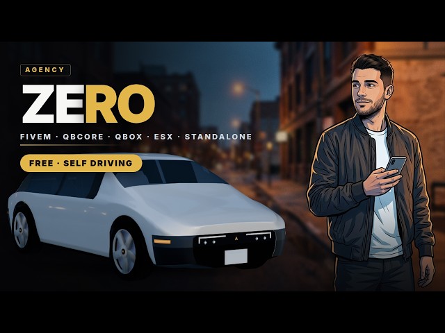 FREE FiveM Self Driving Car | Agency Zero (QBCore, Qbox, ESX & Standalone)