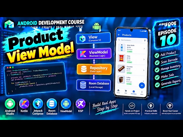 Product ViewModel in Android | Build a Real Point of Sale App with Kotlin | POS App #11