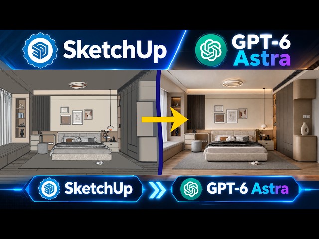 Can GPT-6 Astra Turn a SketchUp Model Into a Realistic Render?