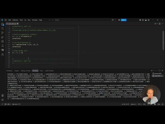 Walkthrough of Julia basics