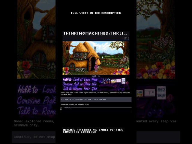 Inkling AI: Large vs Small Playing Simon the Sorcerer #retrogaming #retro #gaming