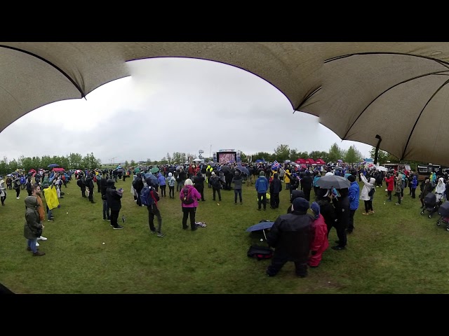 The last minute of Argentina - Iceland seen from Reykjavik Iceland 3D 360°
