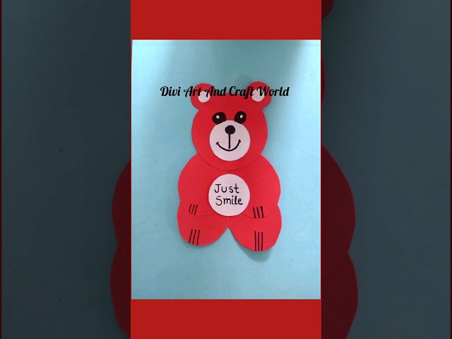 How to make paper teddy bear 🧸|  Easy paper teddy | easy paper crafts #shorts #ytshorts