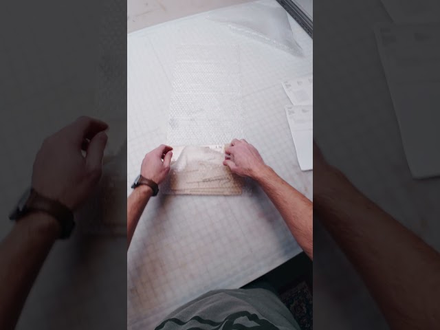 The process of cutting out acrylic templates!