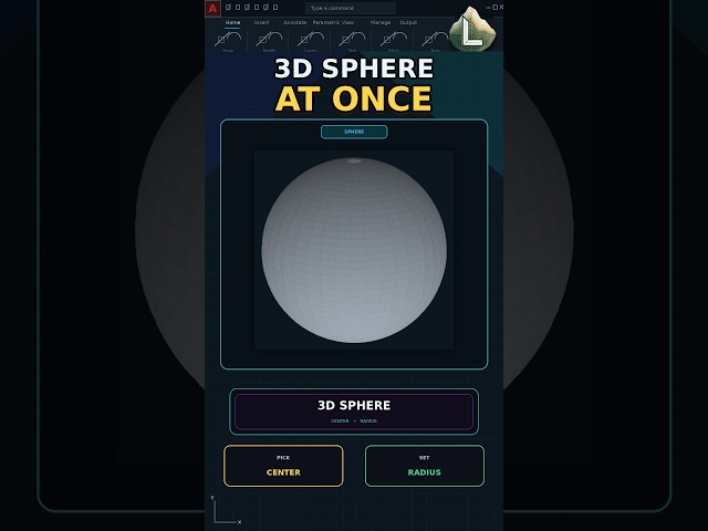 Make a 3D Sphere in AutoCAD with SPHERE