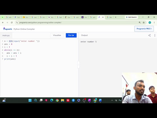 Sum Of N Natural Number And Find Factorial Using Python
