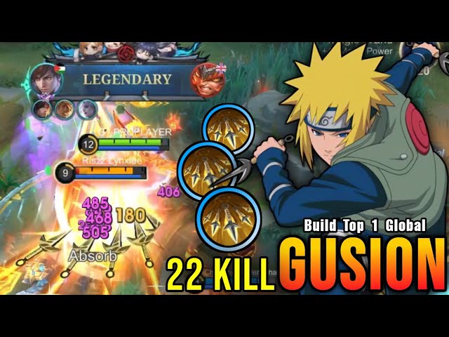Real Monster Midlane Gusion Insane 22 Kills!! - Build Top 1 Global Gusion ~ MLBB