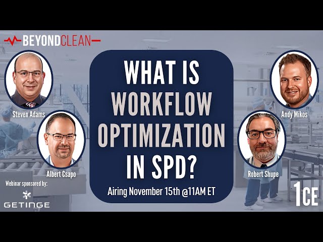 Getinge: What is Workflow Optimization in SPD? (1 CE)