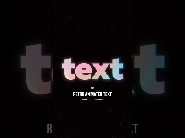 Retro Gradient Text Animation | After Effects Tutorial