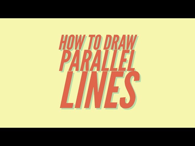 How to draw Parallel Lines (SIMPLE TUTORIAL)