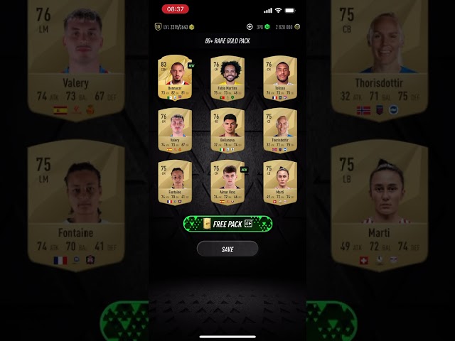 I opened *15* 80+ Rare Gold Packs on PACWYN 25