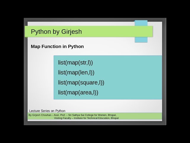 Map Function in Python