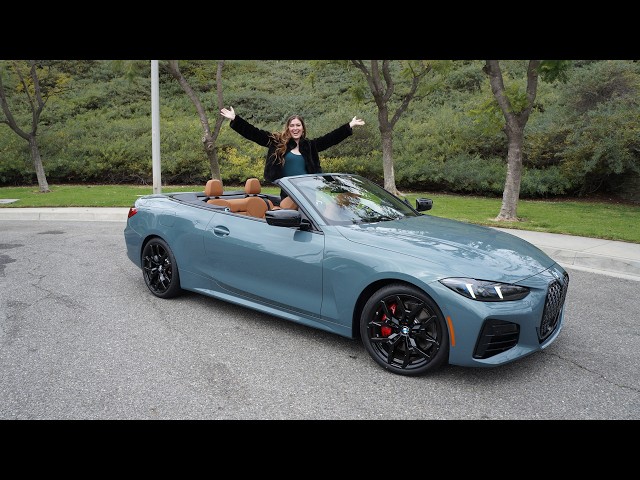 2026 BMW 430i Convertible Walk Around & Test Drive Review / Ashlynn fit in the Back of a Convertible