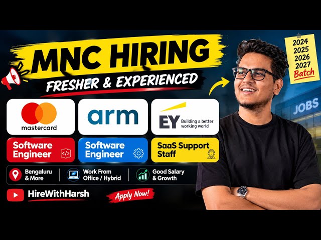 🚨 3 BIG IT JOBS 2027 | Mastercard, ARM & EY | Software Engineer & IT Jobs 🔥