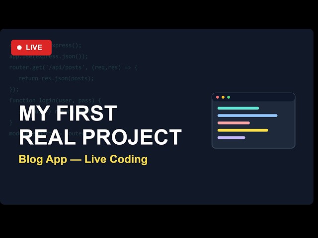 I'm Building a Real Blog App From Scratch — Learning Node.js as I Go (Live Coding)