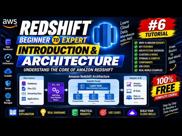AWS Redshift Tutorial #6 | Redshift Introduction & Architecture | Part 1 | Beginner to Expert