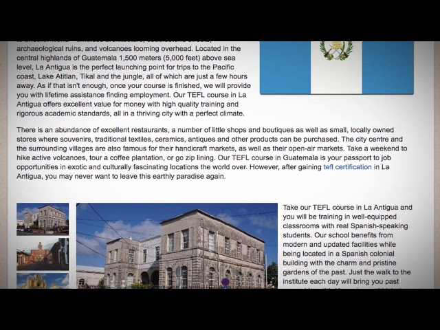 TEFL / TESOL Course in La Antigua, Guatemala | Teach & Live abroad!