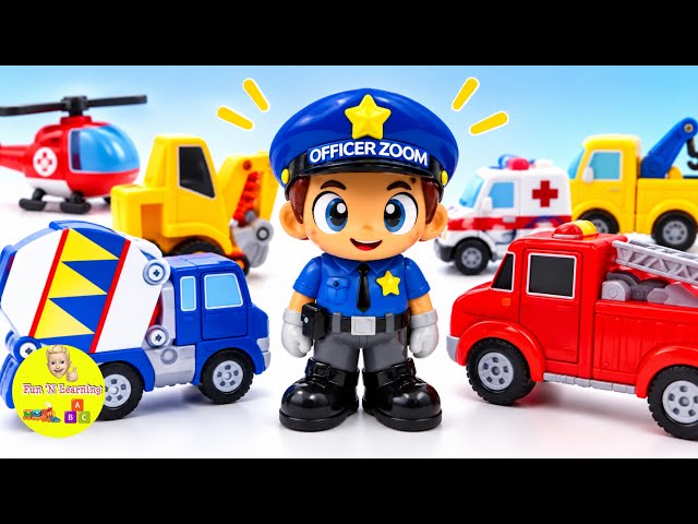 Emergency Rescue Vehicles for kids |Learn Police Car, Fire Truck, Ambulance | Fun’N Learning Video