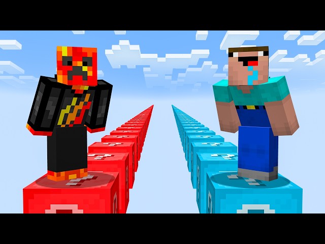 NOOB vs PRO Lucky Block Race in Minecraft!