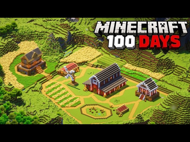 100 Days Building Stardew Valley in Minecraft Survival