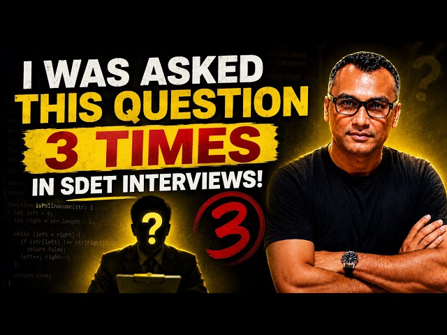I Was Asked This Question 3 Times in SDET Interviews!