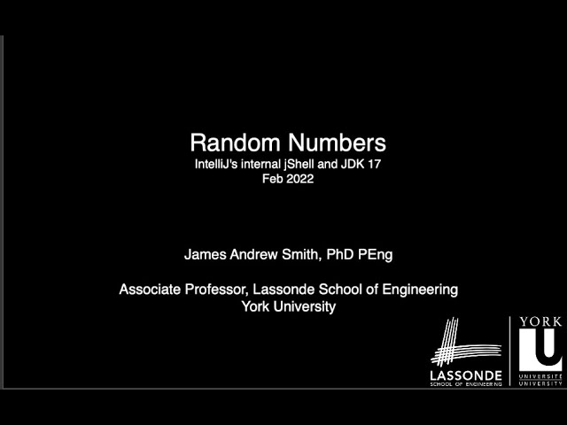 Practical Java: Random Numbers