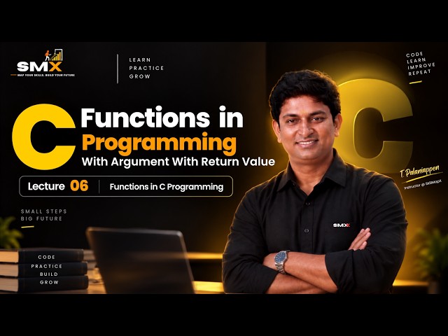 With Argument With Return Value Function in C | C Programming | Lecture 06 | SkillMapX