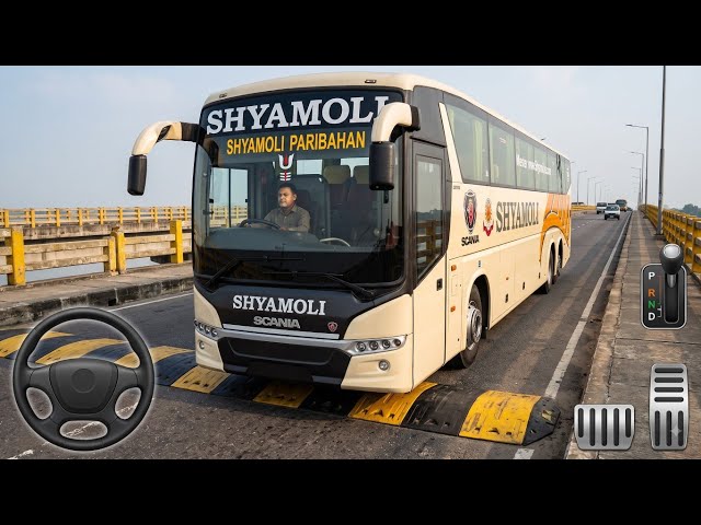 🚌 Scania Luxury Bus vs Speed Breakers on Bridge 😱 | Indian Traffic Mod BUSSID
