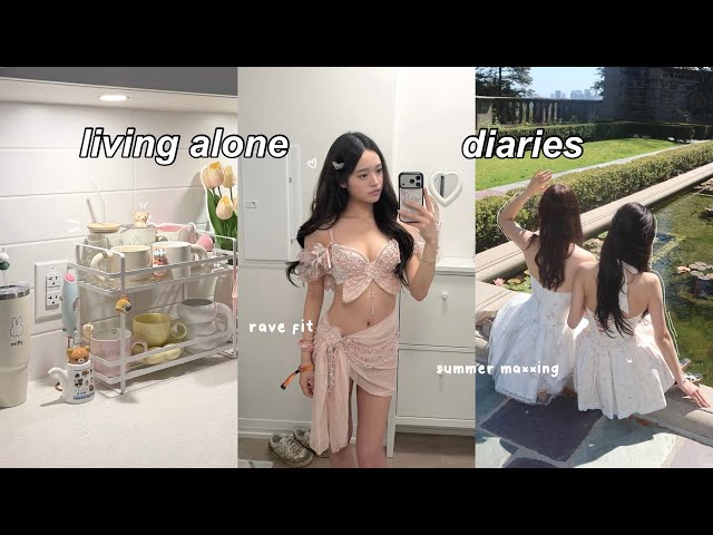 LIVING ALONE DIARIES🍉: summer maxxing with my sis, first rave, chaotic + busy days, getting sick