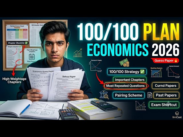 11th Economics 2026 Complete Guess Paper 🔥 | 100/100 Strategy, Important Questions & Pairing Scheme