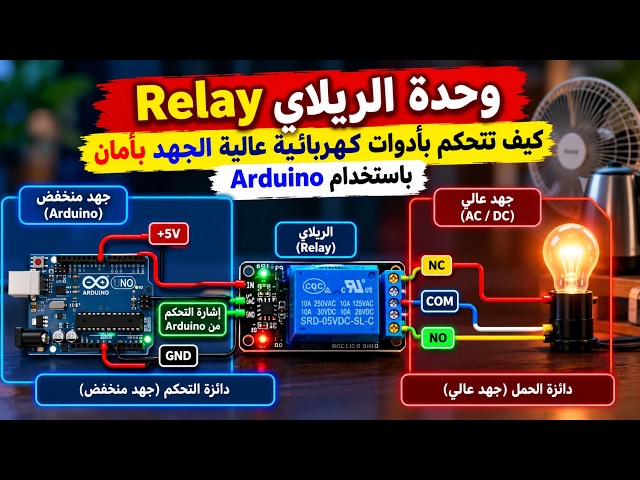 وحدة الريلاي Relay: كيف تتحكم بأدوات كهربائية عالية الجهد بأمان باستخدام Arduino
