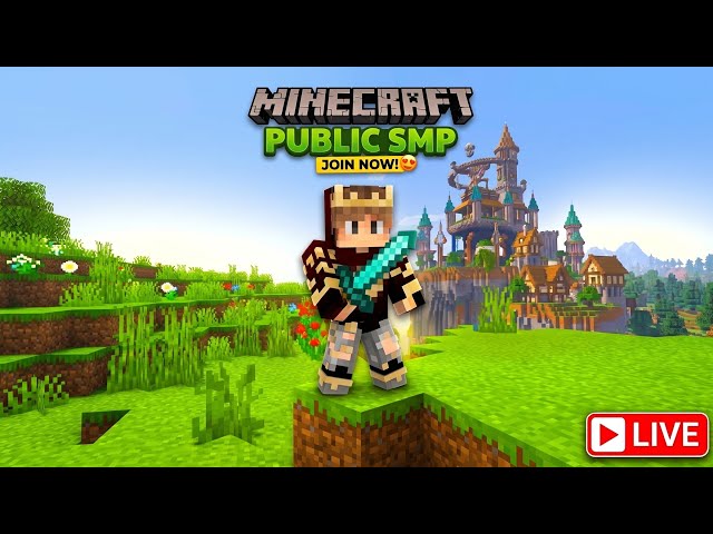 JOIN NOW! Public Minecraft SMP (Java + Pocket Edition) 🔴 LIVE
