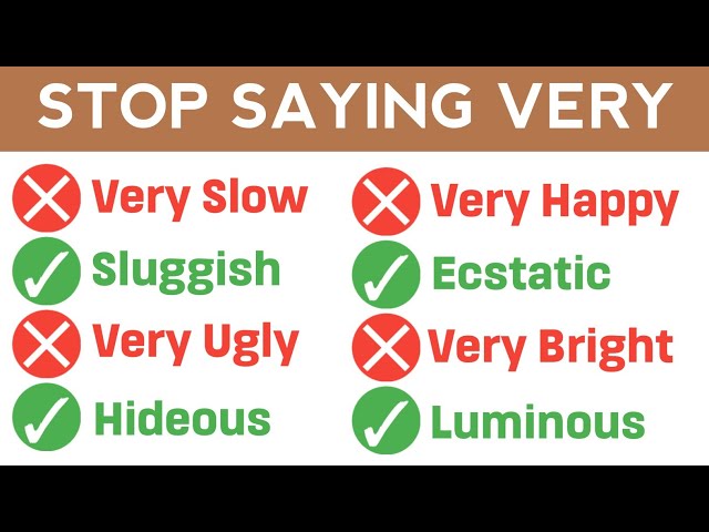 Stop saying "Very" | Use these alternatives to sound like a native