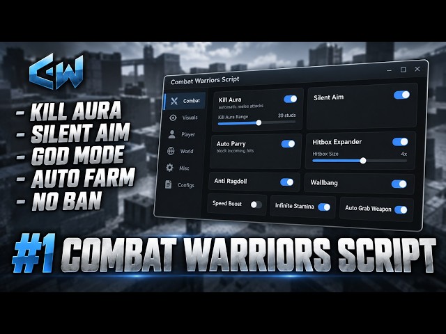 [ROBLOX] Combat Warriors Script | Roblox Script Overview