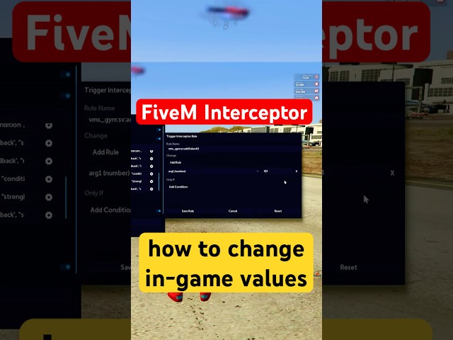 Changing In-Game Values and Results Using an Interceptor in FiveM GTA RP #fivem