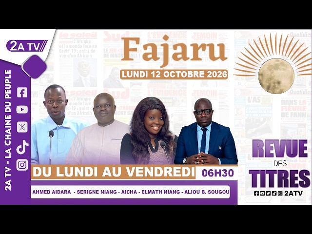 FAJARU du Lundi 12 Octobre 2026