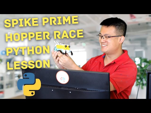 SPIKE Prime "Hopper" Python Beginners Lesson. SPIKE Prime / Units / Invention Squad / Hopper Race