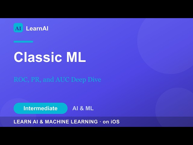 ROC, PR, and AUC Deep Dive | LearnAI (Intermediate)